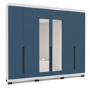 Ver imagem 3 de Guarda Roupa Casal 6 Portas 240cm com Espelho Madrid Politorno Móveis