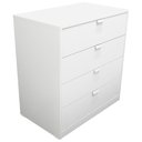 Ver imagem 1 de Cômoda Multiuso 4 Gavetas Sapateira/guarda Roupas 100% Mdf