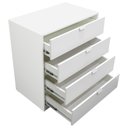 Ver imagem 4 de Cômoda Multiuso 4 Gavetas Sapateira/guarda Roupas 100% Mdf