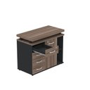 Ver imagem 6 de Armario Aparador Complemento com 4 Gavetas Marrom/Preto/Walnut