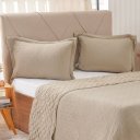 Ver imagem 2 de Kit Colcha Queen Santorini New 240x260cm Linho