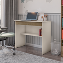 Ver imagem 3 de Mesa de Escritório Escrivaninha com 1 Gaveta para Estudo e Trabalho - Jm3 Móveis:off White/freijó