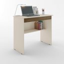 Ver imagem 1 de Mesa de Escritório Escrivaninha com 1 Gaveta para Estudo e Trabalho - Jm3 Móveis:off White/freijó