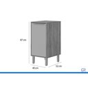 Ver imagem 2 de Balcão Cozinha Celeste c/1 Porta 40cm Cinamomo/Platina MGM