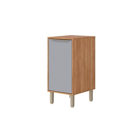 Balcão Cozinha Celeste c/1 Porta 40cm Cinamomo/Platina MGM