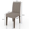 Kit de 4 Cadeiras Jade com Tecido em Suede Bordado Amendoa/capuccino - 4