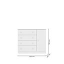 Ver imagem 4 de Conjunto Berço Reto, Guarda Roupa C/ Cômoda e Cômoda Sapateira Branco