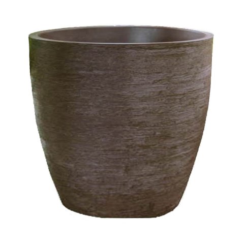 Vaso Planta 30x30 Oval Moderno Polietileno - MARROM CAFE 003