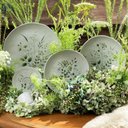 Ver imagem 2 de Conjunto 6 Pratos Rasos Ammi Orgânico Cerâmica Floral 26,5cm Porto Brasil