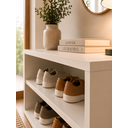 Ver imagem 2 de Sapateira Aberta Minimalista com 02 Prateleira em MDF para Hall de Entrada ou Closet - Pea Móveis