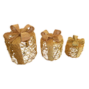 Ver imagem 1 de Conjunto de Caixas Decorativas de Natal "Pérolas" - LED 3 Peças