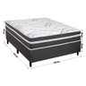 Cama Box Casal Aiam Tulipa Premium Molas Ensacadas 138x64cm - 4