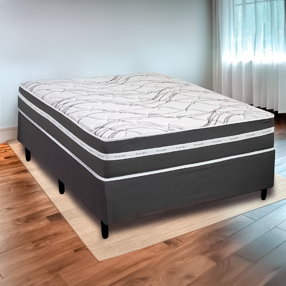 Cama Box Casal Aiam Tulipa Premium Molas Ensacadas 138x64cm