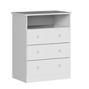 Ver imagem 1 de Cômoda Infantil Smim Peroba Branco em 100% Mdf com 3 Gavetas