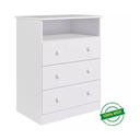 Ver imagem 3 de Cômoda Infantil Smim Peroba Branco em 100% Mdf com 3 Gavetas