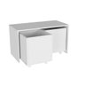 Mesa De Estudos Infantil em MDF Branco com Bau Organizador - 1
