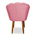 Ver imagem 3 de Kit 2 Cadeiras de Jantar Pétala Estofada Pés Palito Veludo Rosa - Montanaris Decor