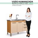 Ver imagem 6 de Balcão Cozinha para Pia 120cm sem Tampo 2 Portas 3 Gavetas