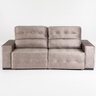 Sofá Retrátil e Reclinável Évora 3 Lugares 2,10m Veludo Luxor Cappuccino Espuma D28 - 4