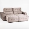 Sofá Retrátil e Reclinável Évora 3 Lugares 2,10m Veludo Luxor Cappuccino Espuma D28 - 3