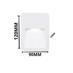 Balizador de Parede Sobrepor Branco 2w 3000k 75lm 120x90x12mm Biv Cristallux - 3