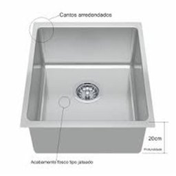 Cuba de Inox Acetinado Premium 30x44x20 - 30530 Ghelplus - 3 Cuba de Inox Acetinado Premium 30x44x20 - 30530 Ghelplus - 3