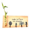 Porta Chaves em Madeira com Bambu da Sorte (40cm) - Modelo 3 - 1