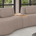 Ver imagem 2 de Sofá Modular Hyun 3 Lugares Retrátil 285cm Marrom Claro Linho