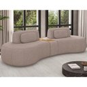 Ver imagem 1 de Sofá Modular Hyun 3 Lugares Retrátil 285cm Marrom Claro Linho