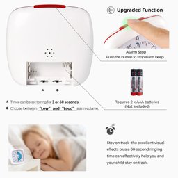 Secura Timer Visual de 60 Minutos para Estudo e Gestão de Tempo (azul e Branco) - 3