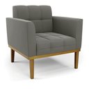 Ver imagem 6 de Conjunto Poltrona e Namoradeira Decorativas Karen Pés Fixo em Madeira Castanho Suede Grafite G19 - G