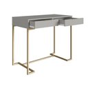 Ver imagem 5 de Escrivaninha Penteadeira Placaeponto P1039 2 Gavetas 91cm Mdp Fosco Tampo Basculante Bege/champagne