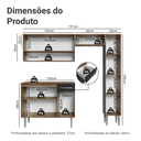 Ver imagem 5 de Armário de Cozinha Completa 197 Cm Emilly Madesa 01