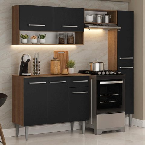 Armário de Cozinha Completa 197 Cm Emilly Madesa 01