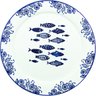 Jogo Prato Raso Jantar 6 Pessoas 6pçs Peixe Praia Mar 31cm - 3