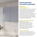 Ver mais imagens de Armário Aéreo Planejado 3 Portas 120cm Marselha CabeCasa MadeiraOriginals Azul/Sereno