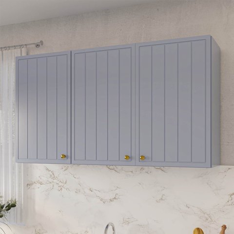 Armário Aéreo 3 Portas 120cm Marselha Cabecasa Madeiraoriginals