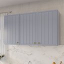 Ver imagem 2 de Armário Aéreo Planejado 3 Portas 120cm Marselha CabeCasa MadeiraOriginals Azul/Sereno