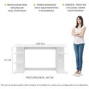 Ver imagem 2 de Mesa Gamer Escrivaninha Guilda Multimóveis Branca