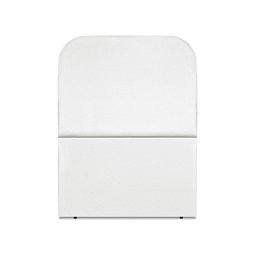 Cabeceira Estofada Solteiro Alana 90cm Suede Branco - 1