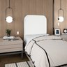 Cabeceira Estofada Solteiro Alana 90cm Suede Branco - 3