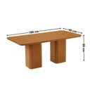 Ver imagem 3 de Conjunto Sala de Jantar Mesa Tampo MDF 6 Cadeiras Sakura Marrom/Marromle/Off White
