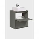 Ver imagem 5 de Gabinete para Banheiro Verde Dubai 1 Porta 1 Gaveta MDF 60cm com Cuba On Móveis