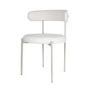 Ver imagem 2 de Kit 2 Cadeiras Serena Rivatti 54 Cm (largura) Estofado em Bouclé Off White e Base em Aço Areia