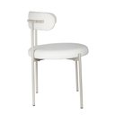 Ver imagem 4 de Kit 2 Cadeiras Serena Rivatti 54 Cm (largura) Estofado em Bouclé Off White e Base em Aço Areia