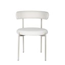 Ver imagem 3 de Kit 2 Cadeiras Serena Rivatti 54 Cm (largura) Estofado em Bouclé Off White e Base em Aço Areia