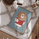 Ver imagem 3 de Kit 3 Quadros Decorativos Infantil | Safari - Jogadores da Selva NO2 - 40x60 - Moldura Madeira