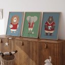 Ver imagem 2 de Kit 3 Quadros Decorativos Infantil | Safari - Jogadores da Selva NO2 - 40x60 - Moldura Madeira