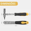 Ver imagem 6 de Chave de Impacto Parafusadeira Furadeira Orot + Jogo Catraca 48pçs