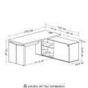 Ver imagem 4 de Mesa Escritório em L Gerência 170cm Corp A06 Freijó/branco - Mpozenato